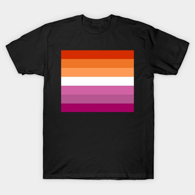 Lesbian Pride Flag T-Shirt by valentinahramov